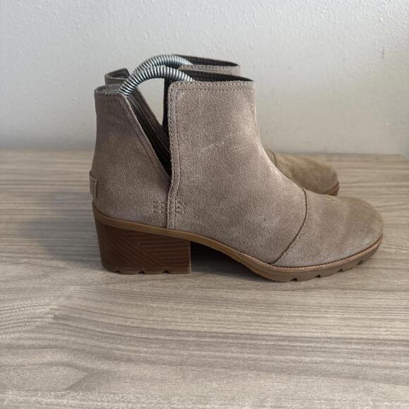 Sorel Cate Cut-Out NL3384-240 Women US 9 Waterproof Suede Leather Ankle Bootie - Picture 5 of 10